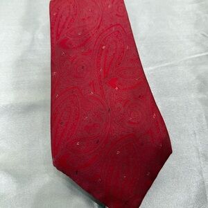 Guy Laroche Red Paisley Tie